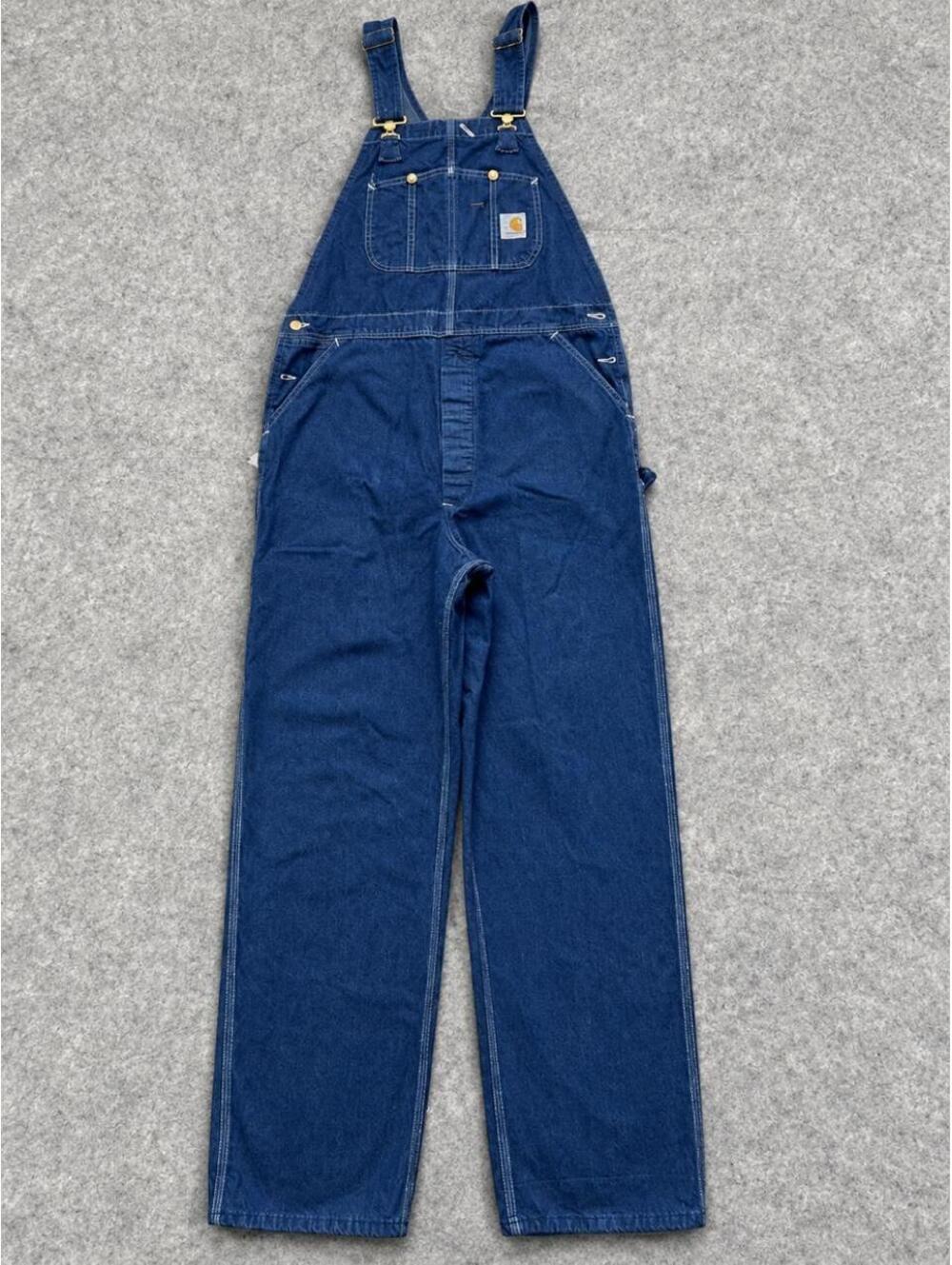Vintage 80s Carhartt Denim Coveralls Overalls Made in USA Size 48x32